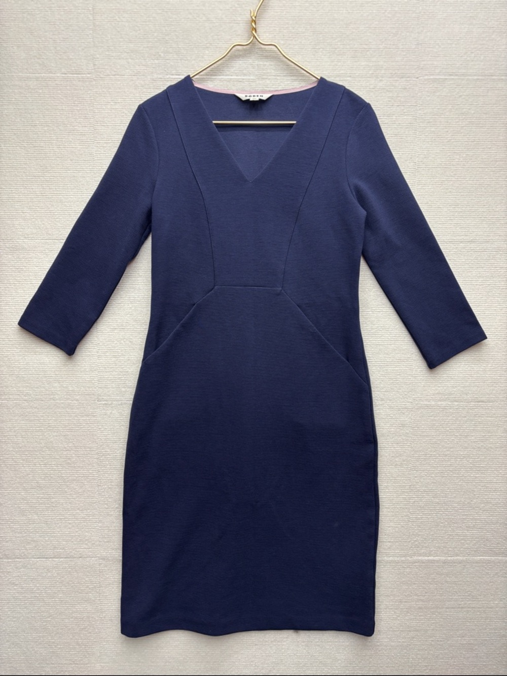 Boden | 6L 6 L Women's Navy V-Neck Sheath Dress